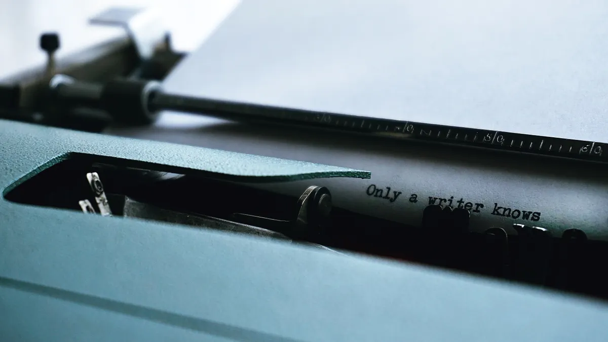 AI writer workflow for bloggers: from idea to published post in five steps — Close-up Photography of Typewriter With Onl